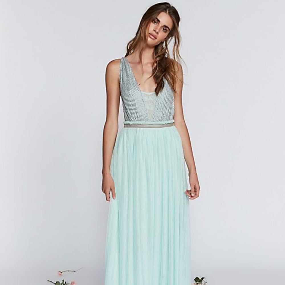 NWT Free People Mint Cleo Dress